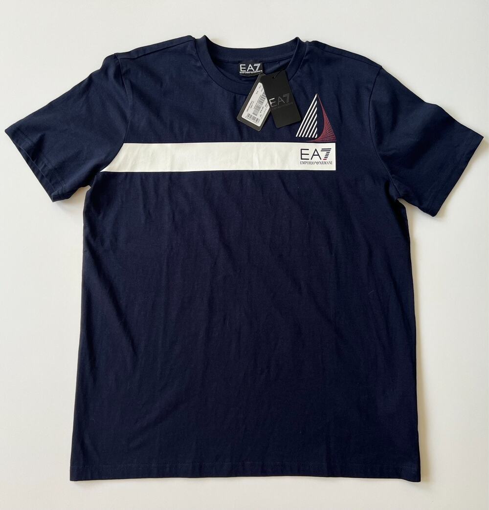 Emporio Armani EA7 Man's Crew Neck T-Shirt Navy Blue Size XL NWT
